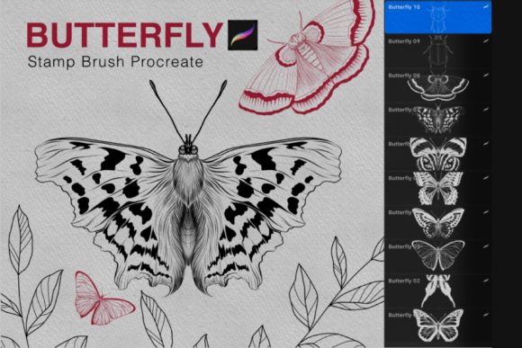 Butterfly Procreate Stamps Brush Guide