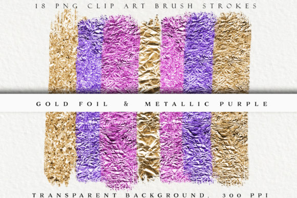 Elevate Designs with Gold Purple Brush Strokes