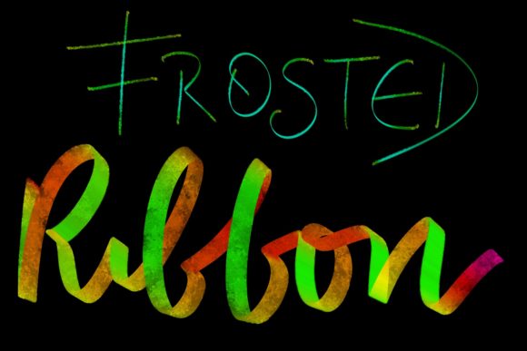 Elevating Digital Lettering with the Frosted Ribbon Brush for Procreate