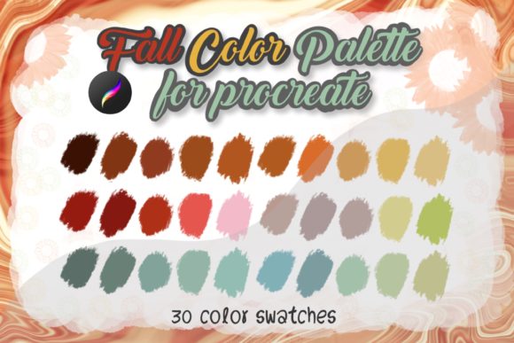 Enhancing Digital Artistry with the Fall Color Palette for Procreate Swatch
