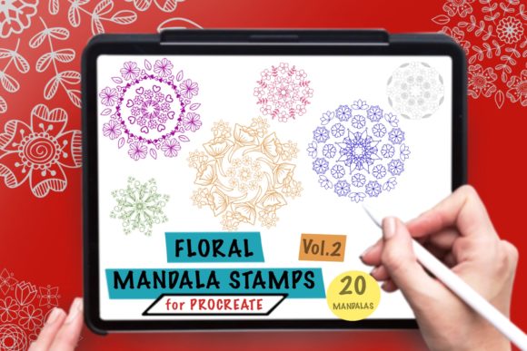 Floral Mandala Stamps for Procreate Vol2