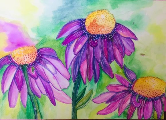 Flowers Watercolors for You: Find Joy