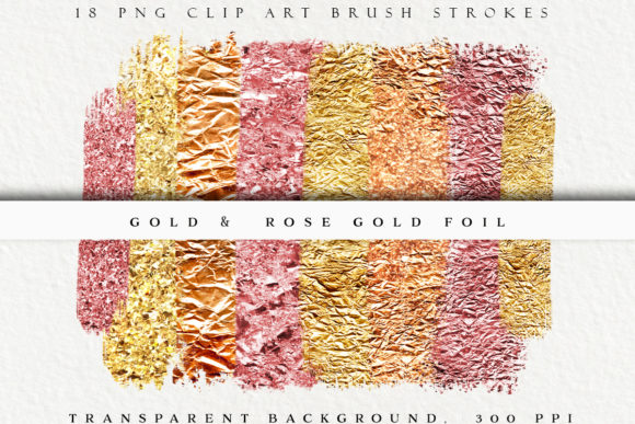 Gold Rose Gold Metallic Brush Strokes: Elevating Your Design Projects with Premium Textures