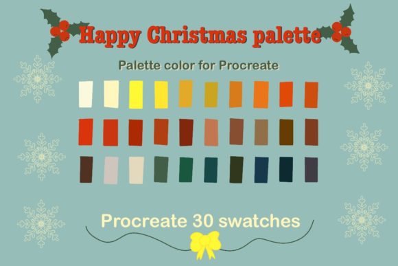 Happy Christmas Color Palettes for Procreate