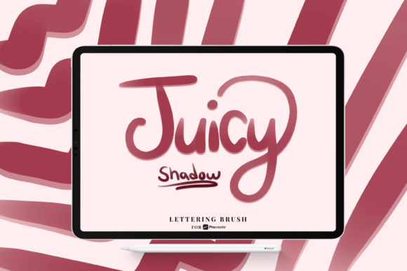 Juicy Shadow Procreate Lettering Brush