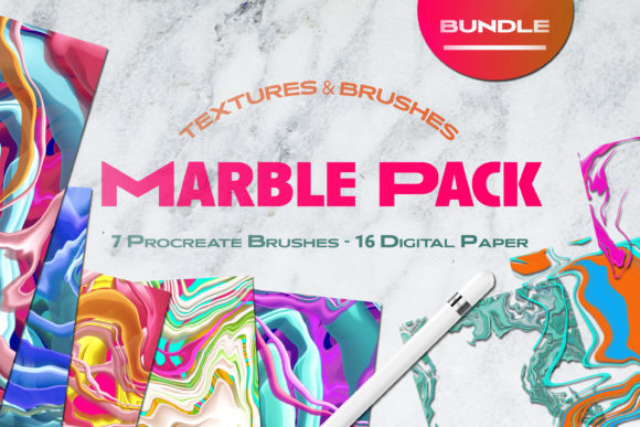 Liquid Marble Texture Brush Bundle Noise: Elevating Digital Art with Organic Flows