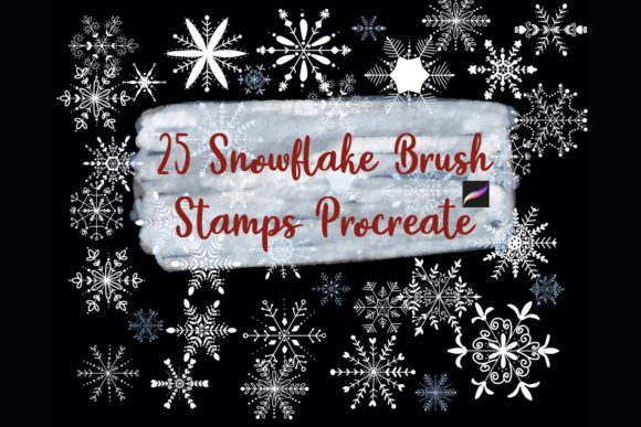 Mastering Winter Designs with Procreate Stamps Snowflake and Brush Stamps