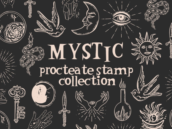 Mystic Symbols Sun Moon Stamps Procreate