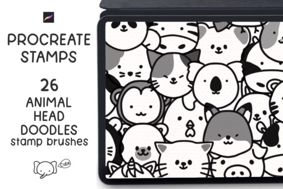 Procreate Animal Doodle Stamp Brush Set