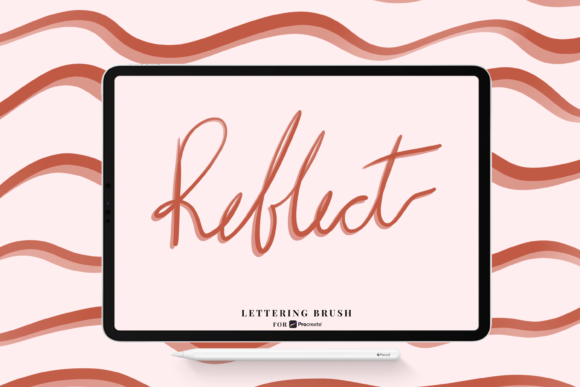 Reflect Procreate Lettering Brush: Elevating Digital Typography with Precision and Style